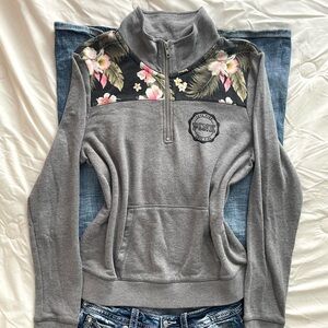Victoria's Secret Gray Floral Sweatshirt